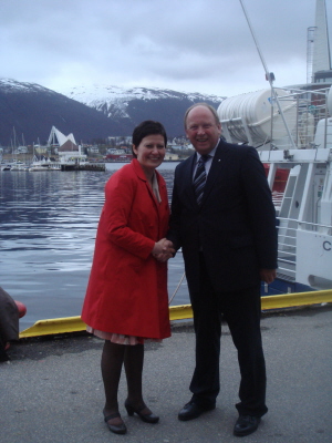 With Norwegian Fisheries Minister, Helga Pedersen