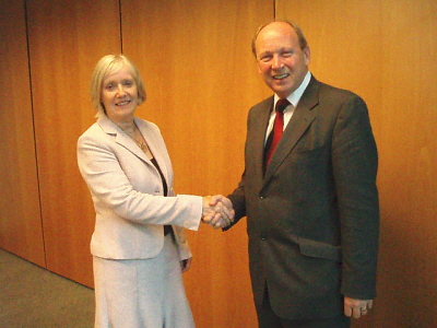Jim Allister meets Bertha McDougall in Brussels.